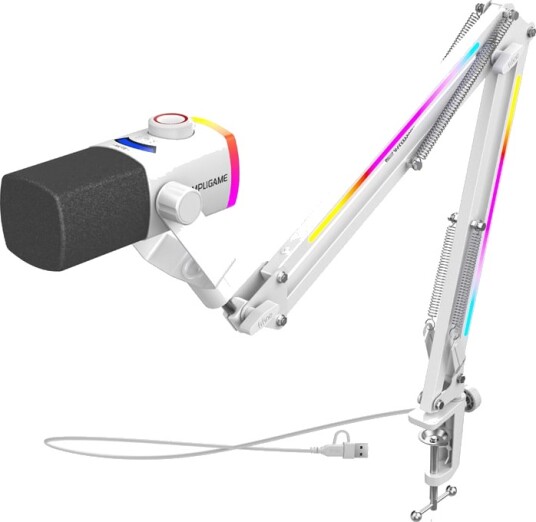 Fifine Ampligame Am8prot Mikrofon Med Bomarm Hvit Fifine Ampligame Am8prot Mikrofon Med Bomarm Hvit