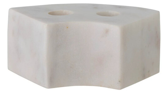 Bloomingville Florida Lysestake i Hvit Marmor - 14,5x6x7,5 cm Bloomingville Florida Lysestake i Hvit Marmor - 14,5x6x7,5 cm