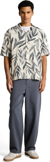 Tom Tailor Loose Viscose Cotton Resort Shirt White L Tom Tailor Loose Viscose Cotton Resort Shirt White L