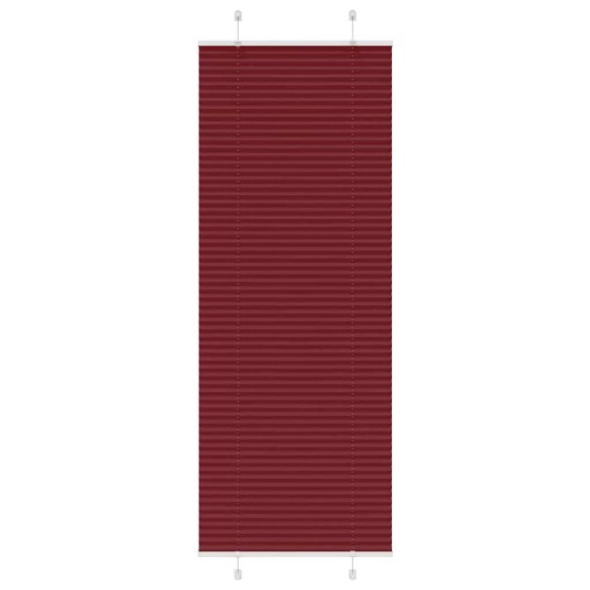 Plisségardin Bordeaux Rød 70x200 cm Stoff Bredde 69,4