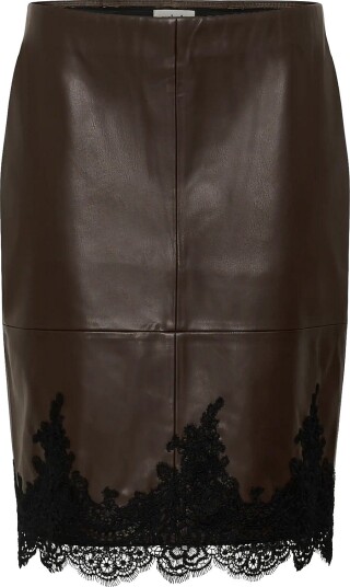 Soaked Slkaylee Lace Skirt CHOCOLATE TORTE M