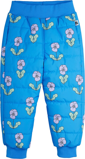 Mini Rodini Violas Aop Padded Outerwear Trousers Blue 104/110