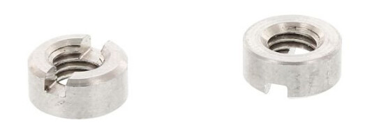 Schäfer & Peters 054622 Rundmutter med spor rustfri DIN 546 M2-gjenge 200-pakning Innfesting
