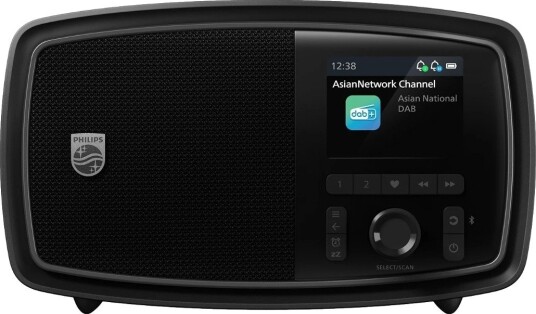 Philips The Janet DAB+ Bluetooth Bærbar Retroradio Svart