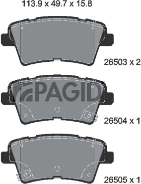 PAGID T2942N Bremseklosser