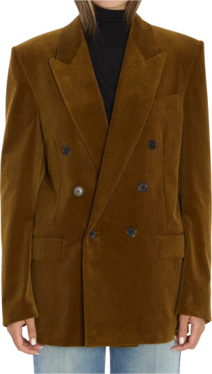 Saint Laurent Dame Jakker Brun M, Saint Laurent Dame Jakker Brun M,