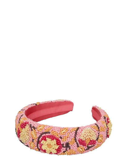 Becksöndergaard Asflora Wide Beaded Hairbrace Pink ONE SIZE Becksöndergaard Asflora Wide Beaded Hairbrace Pink ONE SIZE