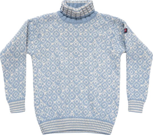 Devold Svalbard Sweater High Neck Blå S Devold Svalbard Sweater High Neck Blå S