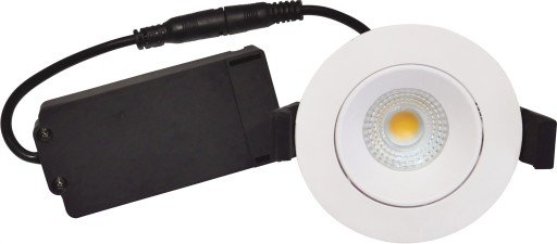 Nordtronic Velia Low Profile downlight, 5W/2700K, LED, matt hvit