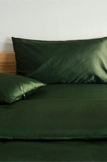 Jotex    Satin Putetrekk i Sateng 50x90 Cm Økologisk Skogsgrønn   ZACK    Kjøp Putevar hos Jotex