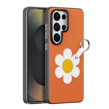 Dux Ducis Samsung Galaxy S26 Ultra Luvy deksel med fingerring/håndstropp Oransje / Tusenfryd
