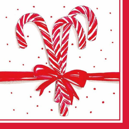 Lunsj serviett Candy Canes fra IHR