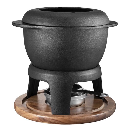 Dorre  Fonda fonduegryte støpejern svart