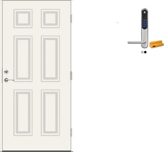 Ytterdør Swedoor Advance-Line Classic Ravel med Yale Doorman Classic Home