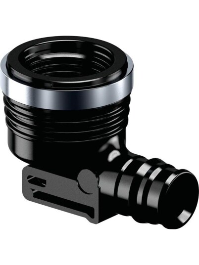 Uponor Q&E 90° Vinkeladapter med Muffe PPSU 16 mm x 1/2" Sort