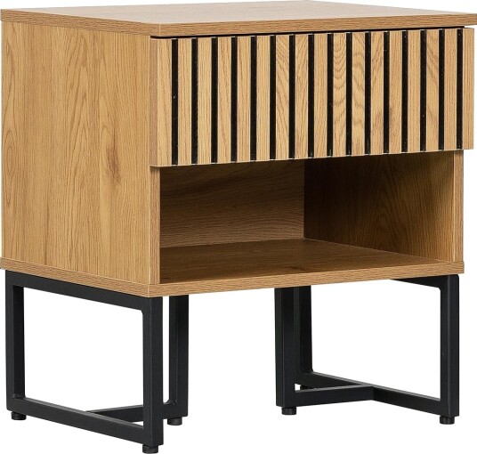 Nattbord HOME4YOU Hampton 50x40x55 cm melamin med eikebark - eikebark