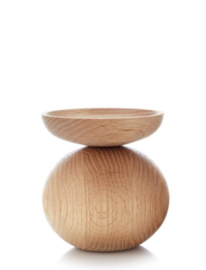 Applicata Shape Bowl Vase Brown OAK H13CM
