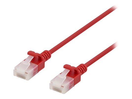 Deltaco 30 cm RJ-45 Koblingskabel Cat 6 UTP Rød