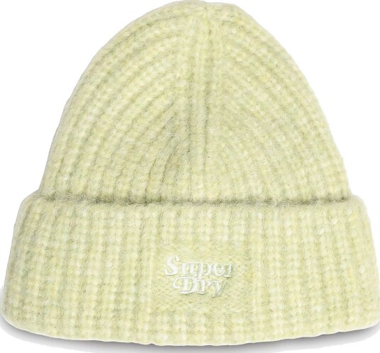 Superdry Rib Knit Beanie Hat - MELLOW GREEN - One Size
