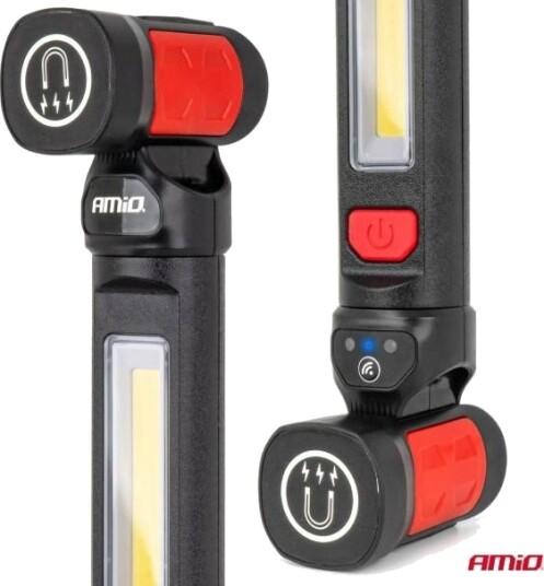 Amio Inspeksjonslampe Led Cob Opphengt 10W 4400Mah 1000Lm Amio 04505