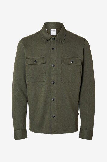 Selected HOMME - Overtreksskjorte slhJackie Sweat Jacket - Grønn Selected HOMME - Overtreksskjorte slhJackie Sweat Jacket - Grønn