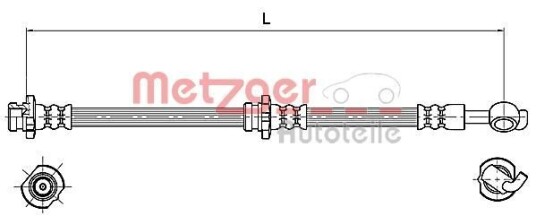 Bremseslange METZGER 4110129