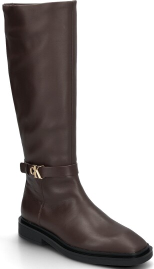 Calvin Klein Square High Boot Lth Mg Hdw ROCKY BROWN 39 x 39 Calvin Klein Square High Boot Lth Mg Hdw ROCKY BROWN 39 x 39