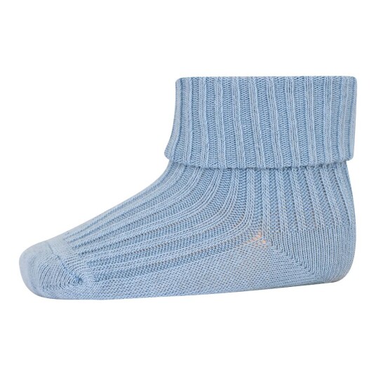 mp denmark cotton rib baby socks – dusty blue 25/28