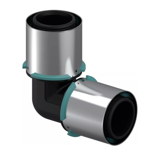Uponor S-press 90° Kompositt Albue 63mm for Varmtvannssystemer