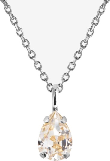 Caroline Svedbom Childhood Birthstone Necklace Rhodium - APRIL - One Size