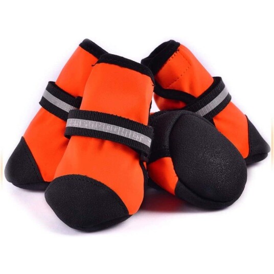 Potesokker med Lycra pluss fløyel sklisikker såle - 8.0*7.0cm - Orange-Oransje