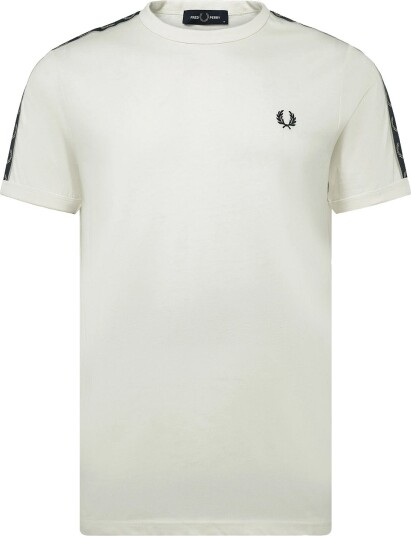 Fred Perry Contrast Tape Ringer Tee   ECRU   XS