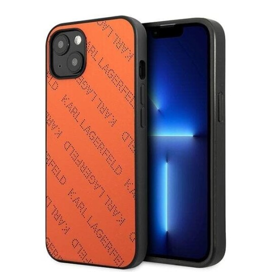 Karl Lagerfeld iPhone 13 Mini Hardcase Oransje Perforert