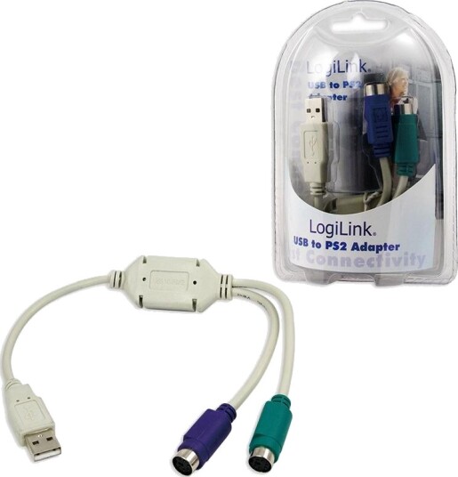 LogiLink USB A to PS/2 Adapter 0.20m AU0004A