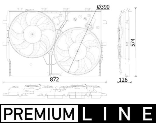 MAHLE CFF 551 000P Kjølevifte MAHLE CFF 551 000P Kjølevifte