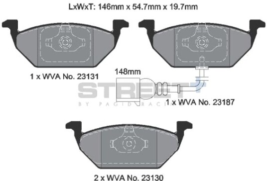 PAGID Racing T8164SP2001 Bremseklosser