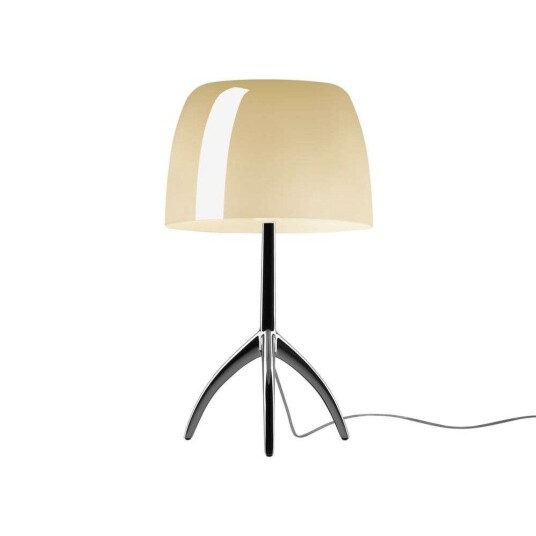 Foscarini Lumiere Grande bordlampe beige/krom 45 cm 45 Hvit