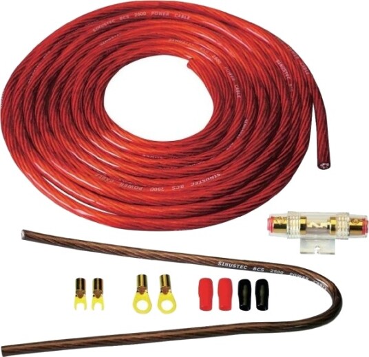 Sinustec Bcs 2500 Bil Hifi Tilkoblingssett Til Utgangsforsterkere 25 Mm² Sinustec Bcs 2500 Bil Hifi Tilkoblingssett Til Utgangsforsterkere 25 Mm²