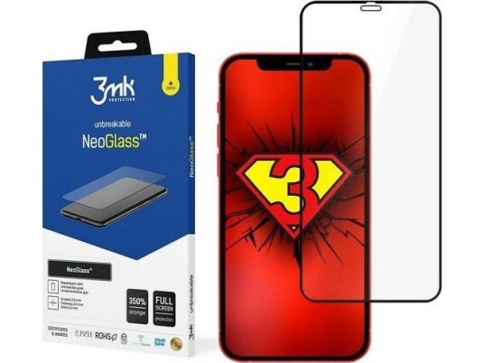 3Mk NeoGlass Skjermbeskytter for iPhone 12 Pro Max 6,7" Svart