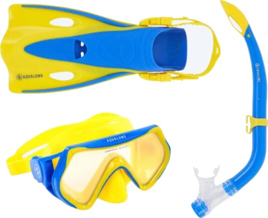 Aqualung snorkelsett til barn - Hero - Gul/blå Aqualung snorkelsett til barn - Hero - Gul/blå