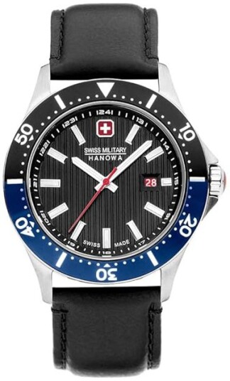 Swiss Military Hanowa Herreklokke SMWGB2100606 Flagship X Sort/Lær
