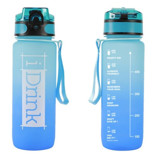 I Drink Tritan Bottle 750 ml. light blue and blue ID2127