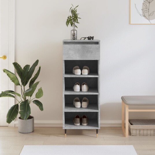  Skoskap betonggrå 40x36x105 cm konstruert tre 8721012114951