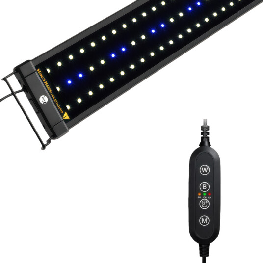 Ledlife 30-50 cm Akvarie Armatur 6W Led Hvit/Blå Justerbar