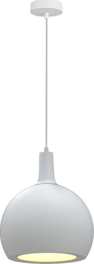 E27 Designer pendellampe Ø28cm Keramikk og metall hvit uten lyskilde