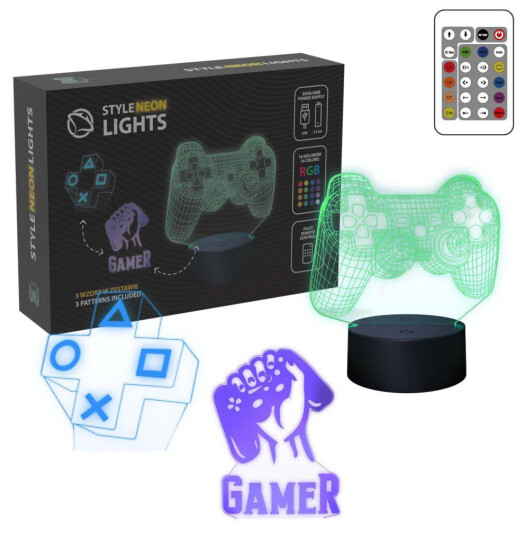 Manta SNL122RGB LED bordlampe Dekorasjon RGB 3D Manta SNL122RGB LED bordlampe Dekorasjon RGB 3D
