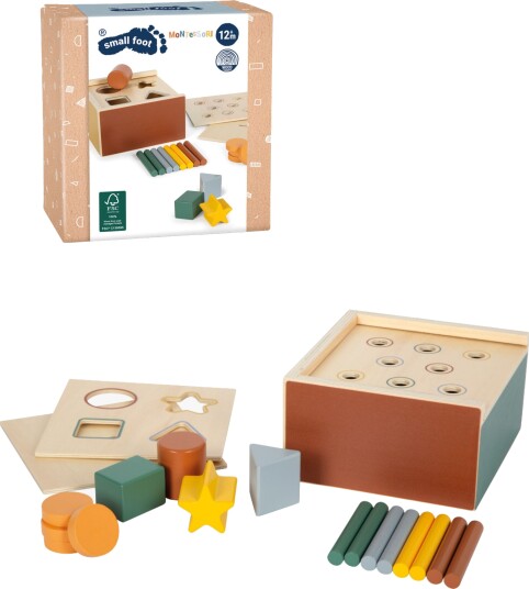Small Foot Montessori Figurer Formpuslespill med Utskiftbare Lokk Small Foot Montessori Figurer Formpuslespill med Utskiftbare Lokk