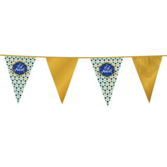6 m Eid Mubarak Vimpelbanner 30x20 cm 6 m Eid Mubarak Vimpelbanner 30x20 cm