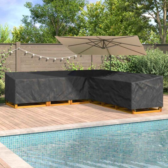  Trekk til utemøbler Svart 325 x 325 x 80 cm 210D Oxford-stoff