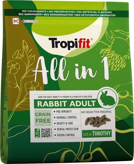 Tropifit Adult All in 1 Kaninfôr 2x1.75kg